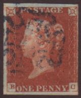 1841 1d Red Brown With Just Clear To Large Margins, SG 8L, Superb Used With Neat BLUE MALTESE CROSS Cancellation.... - Other & Unclassified