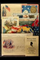 PATRIOTIC AND WASHINGTON COVERS COLLECTION A 19th Century To 1990's Assembly, Mostly George Washington Related,... - Autres & Non Classés