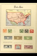 1918-47 FINE MINT AIR POST STAMPS COLLECTION On Printed Album Pages With Map Illustration, Includes 1918 6c And... - Autres & Non Classés