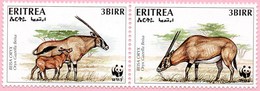 N° Yvert Et Tellier 282 Et 283 - Timbre D'Erythrée (1996) - WWF - MNH - L'Oryx Beisa - Eritrea