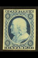 1903 (1c) Carriers Stamp ESSAY In Ultramarine On Proof Paper, Scott LO1-E3, Very Fine. For More Images, Please... - Autres & Non Classés