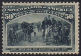 1893 50c Slate Blue Columbian Exposition, Scott 240, Mint With Good Colour And Large Part Original Gum, Centered... - Altri & Non Classificati