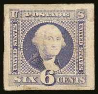 1869 PLATE PROOF 6c Ultramarine On Card, Scott 115P4, Good. For More Images, Please Visit... - Autres & Non Classés