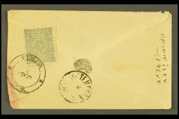 USED IN IRAQ 1890's Cover Addressed In Arabic To Persia, Bearing On Reverse 1892 1pi Tied By Bilingual "KERBELA"... - Andere & Zonder Classificatie