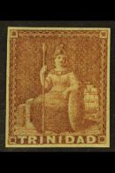 1851-55 (1d) Brownish Red, Imperf On Blued Paper, SG 7, Fine With A Large Part Of Original Gum, Good Colour And... - Trinité & Tobago (...-1961)