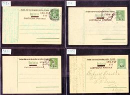 ZONE B POSTAL STATIONERY 1947 Scarce Group Of Commercially Used Postal Cards, Comprising 1947 5L Green Opt (Michel... - Autres & Non Classés