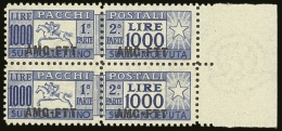 ZONE A PARCEL POST 1954 1000L Ultramarine, Line Perf 13¼ (Sass 26/1) - A Never Hinged Mint Marginal... - Autres & Non Classés