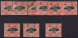 1899 1d Royal Wedding Overprint Study Group With '2mm' And '3mm' Hyphen Examples, SG 54, Two Mint & Four Used... - Tonga (...-1970)