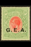 1917-21 50r Carmine And Green With "G. E. A." Overprint, SG 62, Fine Mint.  For More Images, Please Visit... - Tanganyika (...-1932)