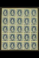 1899 25c Blue "Standing Helvetia" (Mi 67), Block Of 25 (5 X 5) Plate Proofs On Unwatermarked And Ungummed Paper.... - Autres & Non Classés