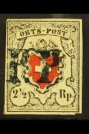 1850 2½r "Orts-Post", Central Cross With Black Frame, (Zum 13 I, SG 1, Mi 5 I, Sc 1), Fine Used With 4... - Autres & Non Classés