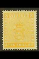 1855-58 8 Skilling Banco Orange-yellow (SG 4, Facit 4) Unused (regummed). For More Images, Please Visit... - Andere & Zonder Classificatie