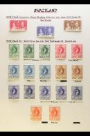 1937-1949 COMPLETE FINE MINT COLLECTION On Leaves, Inc 1938-54 Set With Perforation Types And Most Shades, 1948... - Swaziland (...-1967)