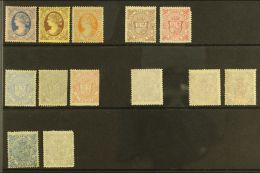 CUBA TELEGRAPH STAMPS 1868-1873 MINT/UNUSED GROUP On A Stock Card, All Different, Inc 1868 Set Mint, 1870 200m... - Autres & Non Classés