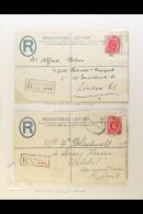 190-12 POSTAL STATIONERY USED GROUP A Commercially Used Group With Two QV 1d Postal Cards To Germany, One 1902... - Nigeria (...-1960)