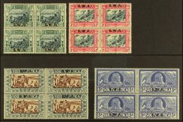 1938  Voortrekker Centenary Memorial Set, SG 105/108 In Fine Mint/NHM Blocks Of 4, The Lower Stamps In Each Block... - Afrique Du Sud-Ouest (1923-1990)