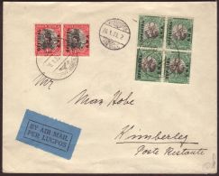 1932 1st Flight Windhoek - Kimberley Franked Official ½d Block Of 4 And 1d (SG O9, O10), Tied By Special... - Südwestafrika (1923-1990)