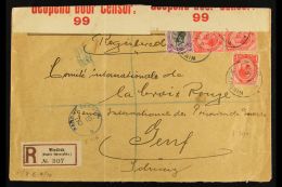 1916 (13 Jun) Registered Env To The POW Agency Of The Red Cross At Geneva, Switzerland Bearing 1d X3 And 6d Union... - Zuidwest-Afrika (1923-1990)