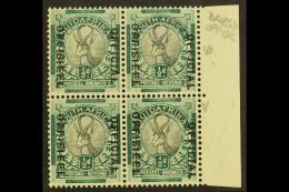 OFFICIALS 1930-47 ½d Black & Green Wmk Upright, Right Marginal Block Of 4 With "DROPPED OFFICIAL" At... - Ohne Zuordnung