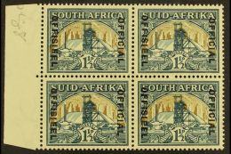 OFFICIALS 1935-49 1½d Green & Gold, Wmk Upright, Left Marginal Block Of 4, SG O22aw, Never Hinged Mint.... - Ohne Zuordnung