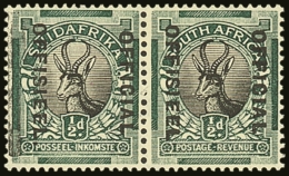 OFFICIAL 1930-47 ½d "Stop" Variety On Afrikaans Stamp, PLUS LARGE PART OF OVERPRINTING FORME VISIBLE, Shows... - Ohne Zuordnung