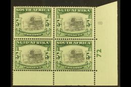 1947-54 5s Black & Pale Blue-green, SG 122, Fine Never Hinged Mint Lower Right Corner CYLINDER 'No. 72 8'... - Ohne Zuordnung