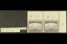 1941 2d Grey & Dull Purple Pair, As SG 58a, With RETOUCHED BOTTOM FRAME (UHB V3), Never Hinged Mint Upper... - Non Classés