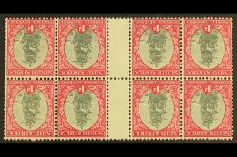 1933-48 1d Grey & Carmine, P13½x14, Watermark Inverted, Gutter Block Of 8, SG 56dw, Never Hinged Mint.... - Ohne Zuordnung