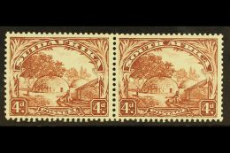 1930-44 4d Brown Wmk Upright, SG 46, Fine Mint Horiz Pair, Fresh. (2 Stamps) For More Images, Please Visit... - Ohne Zuordnung