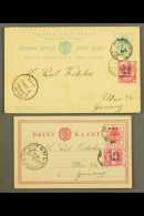 ORANGE FREE STATE POSTAL STATIONERY 1901 ½d On ½d Carmine Card And ½d+½d On... - Zonder Classificatie