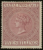 NATAL 1874 5s Maroon, Perf 15½x15, SG 71a, Fine And Fresh Mint. For More Images, Please Visit... - Zonder Classificatie