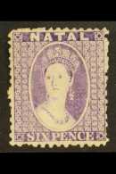 NATAL 1863-65 6d Lilac, Watermark Crown CC, Perf 12½, SG 23, Fine Mint. For More Images, Please Visit... - Zonder Classificatie