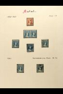 NATAL 1859-63 Fine Used Collection On Pages Which Includes 1859-60 No Wmk 1d Plus 3d X5 (incl A Pair), 1861... - Zonder Classificatie