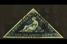 CAPE OF GOOD HOPE 1853 4d Deep Blue ONEGLIA ENGRAVED FORGERY 'used' With Full Margins. Very Scarce. For More... - Non Classés