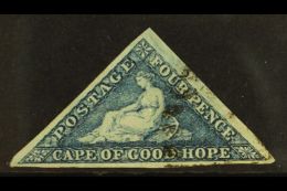 CAPE OF GOOD HOPE 1863-64 4d Steel Blue Triangular, SG 19c, Fine Used With Good To Huge Margins All Round And With... - Ohne Zuordnung