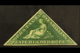 CAPE OF GOOD HOPE 1855-63 1s Deep Dark Green, SG 8b, MINT With 3 Good Neat Margins & Large Part OG. Lovely For... - Zonder Classificatie