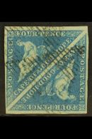 CAPE OF GOOD HOPE 1853 4d Blue Triangular On Paper Slightly Blued, SG 4a, A Fine Used PAIR With Good To Large... - Ohne Zuordnung