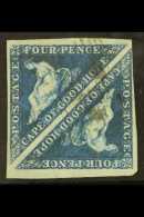 CAPE OF GOOD HOPE 1863-64 4d Deep Blue Triangular, SG 19, Fine Used With 4 Margins & Lovely Fresh Colour. For... - Non Classés