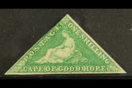 CAPE OF GOOD HOPE 1863-64 1s Bright Emerald Green, SG 21, 2+ Margins, Fine Mint.  For More Images, Please Visit... - Unclassified