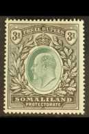 1904 3r Green And Black, SG 43, Very Fine Mint. For More Images, Please Visit... - Somaliland (Protectorat ...-1959)