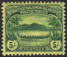 1908 5s Green / Yellow Top Value, SG 17, Very Fine Mint. For More Images, Please Visit... - Iles Salomon (...-1978)