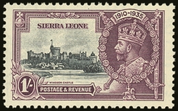 1935 1s Jubilee With EXTRA FLAGSTAFF Variety, SG 184a, Very Fine Mint. For More Images, Please Visit... - Sierra Leone (...-1960)