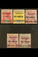 1902 Surcharge Set Overprinted "Specimen", SG 41s/45s, Fine Mint. (5 Stamps) For More Images, Please Visit... - Seychelles (...-1976)
