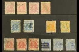 1866-68 KING MICHAEL GROUP A Used Range On A Stockcard. Inc 1866 Perf 12, 20pa (x4) & 40pa (x2), 1866-68 Perf... - Serbie