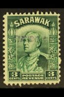 JAPANESE OCCUPATION 1942 3c Green, SG J5, Fine Used. For More Images, Please Visit... - Sarawak (...-1963)