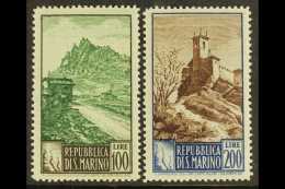 1949-50 100L And 200L "Paesaggi" Views, Perf 14 X 13, Sassone S. 67, Never Hinged Mint. (2 Stamps) For More... - Autres & Non Classés