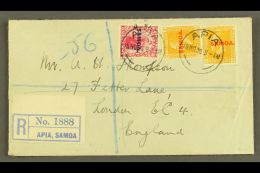 1920 OVERPRINT VARIETIES - 1914-15 1d & 1916-19 2d Yellow X2, 1d With Broken "M" In "SAMOA" Ovpt, 2s With... - Samoa (Staat)