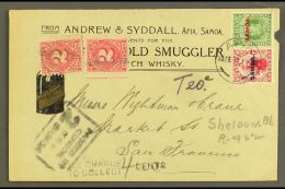 1917 SUPERB ILLUSTRATED ADVERTISING COVER For "Andrew & Syddall, Apia / Agents For / Gaelic Old Smuggler... - Samoa