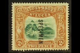 1902 2d Green And Brown "Discovery", Ovptd "Specimen", SG 63s, Very Fine Mint. For More Images, Please Visit... - Ste Lucie (...-1978)