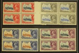 1935 Silver Jubilee Complete Set, SG 61/64, As Mint BLOCKS OF FOUR, Gum Toning But NEVER HINGED. (4 Blocks, 16... - St.Kitts-et-Nevis ( 1983-...)